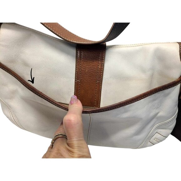 COACH Soho satchel, shoulder bag,Y2k brown and ivory with wallet set - Picture 13 of 13